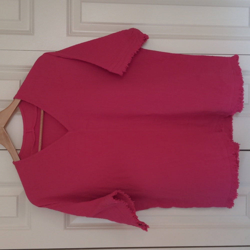 Haptics by Holly Harper Magenta Gauze Dolman Top Size S